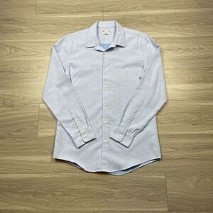 Zara Shirt Mens Large Blue Button Up Long Sleeve Casual